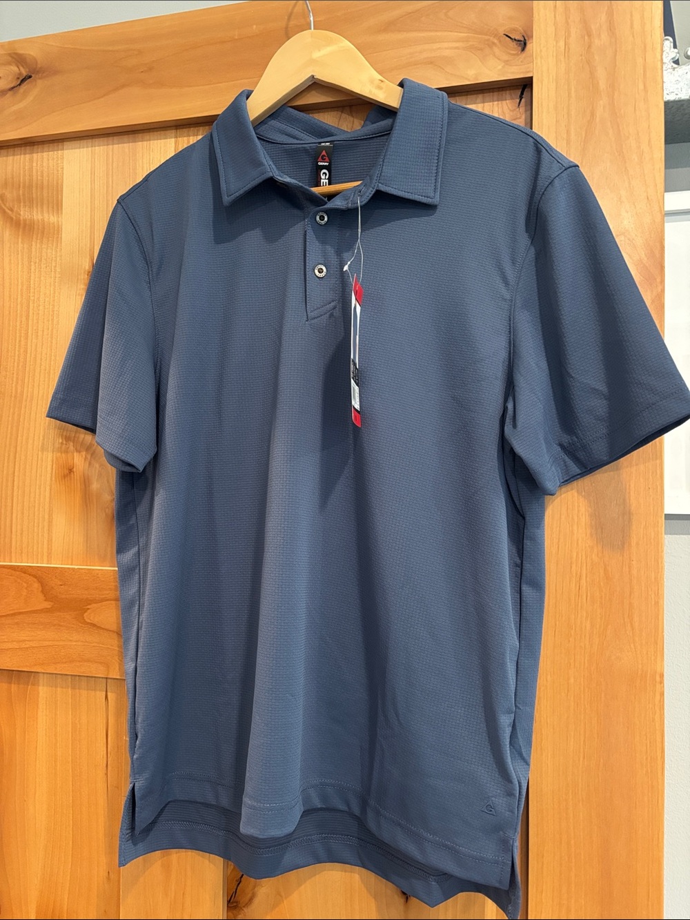 Gerry Weber Men's Slate Blue Textured Polo